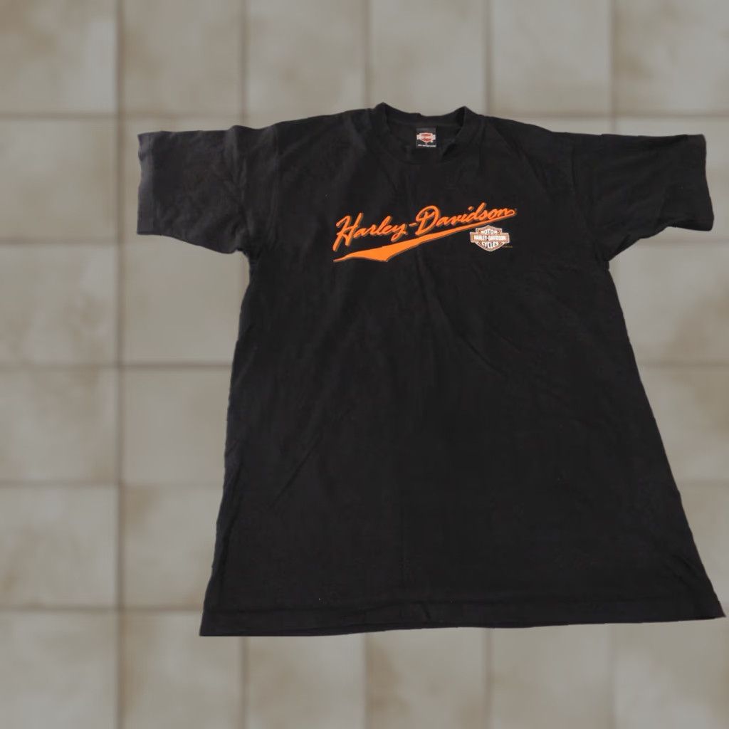 Harley Davidson VINTAGE Harley-Davidson Shirt Mens Large Black 90s Las Vegas Tee Size US L / EU 52-54 / 3 - 1 Thumbnail