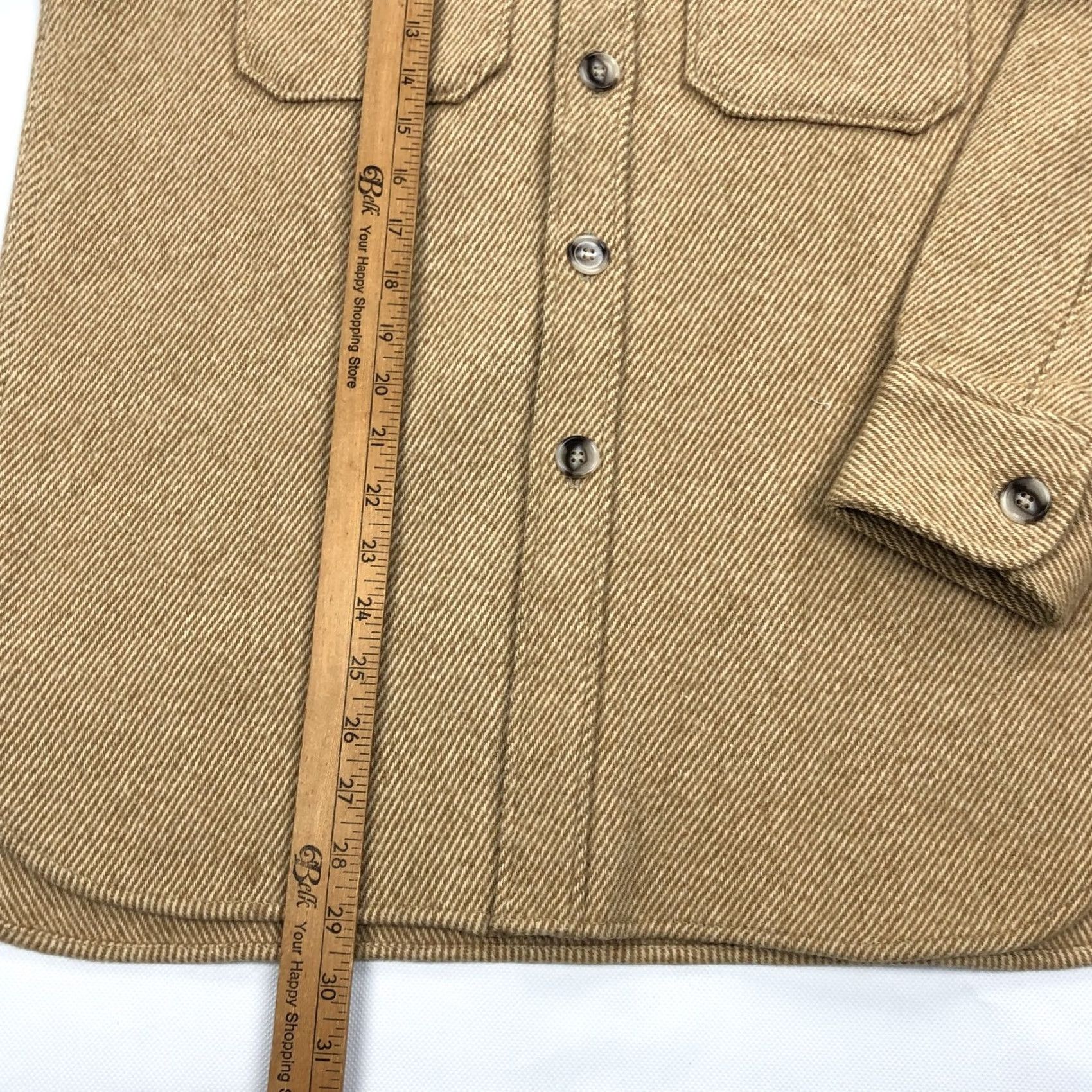 Vintage VINTAGE Woolrich Men's M Medium Brown Tan Wool Blend Heavy Button Down Shirt Size US M / EU 48-50 / 2 - 4 Thumbnail