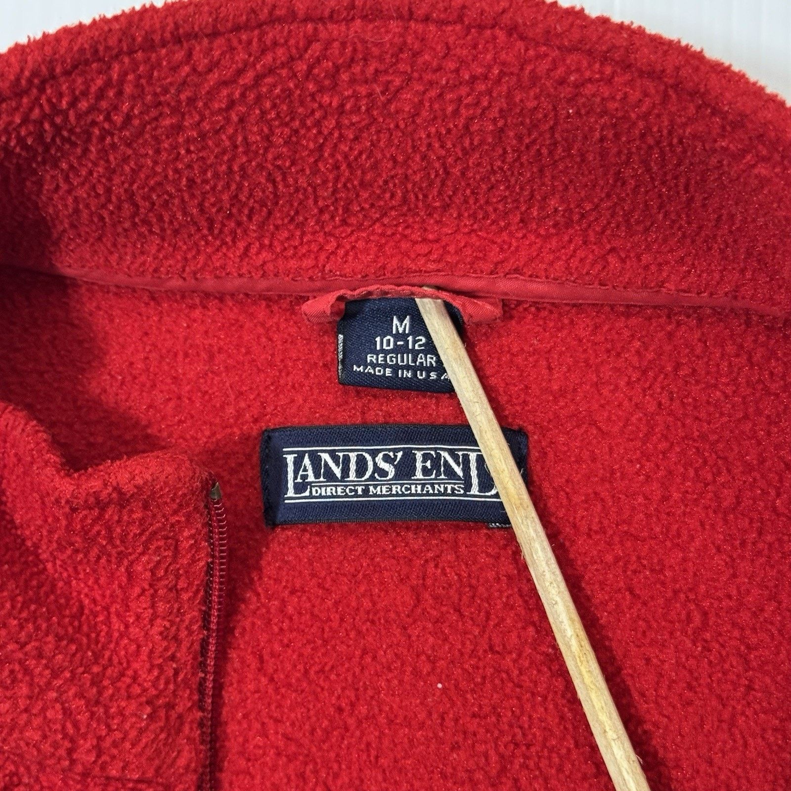 Lands' End Lands' End Polartec Red Fleece 1/4 Zip Pullover Women's M Size M / US 6-8 / IT 42-44 - 2 Thumbnail
