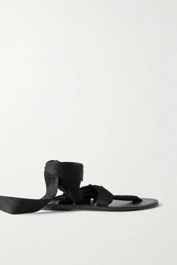 Saint Laurent Paris o1y0126 Thong Sandals in Black Size US 5 / IT 35 - 1 Thumbnail
