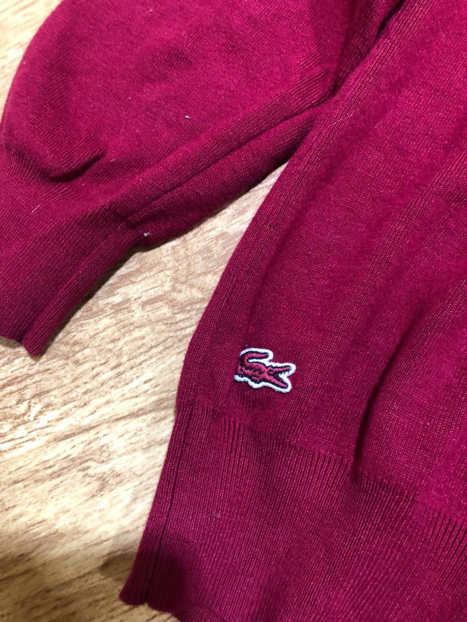 Lacoste VINTAGE LACOSTE V-neck Wool Sweater Size US M / EU 48-50 / 2 - 4 Thumbnail