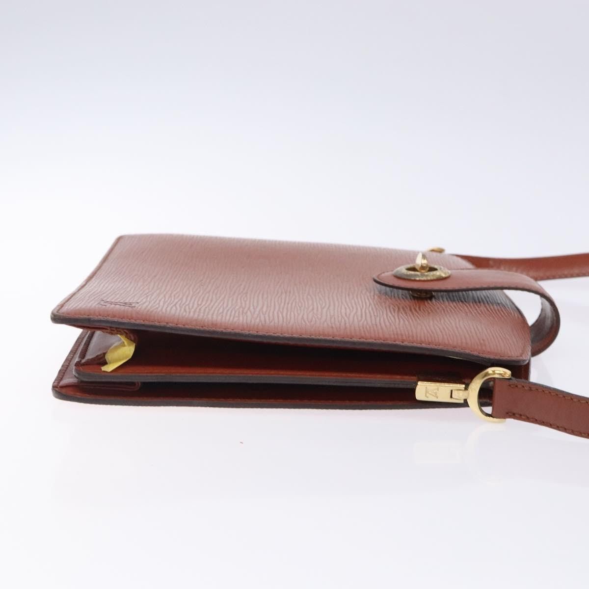 Louis Vuitton LOUIS VUITTON Epi Capuchin Shoulder Bag Brown M52343 Size ONE SIZE - 4 Thumbnail
