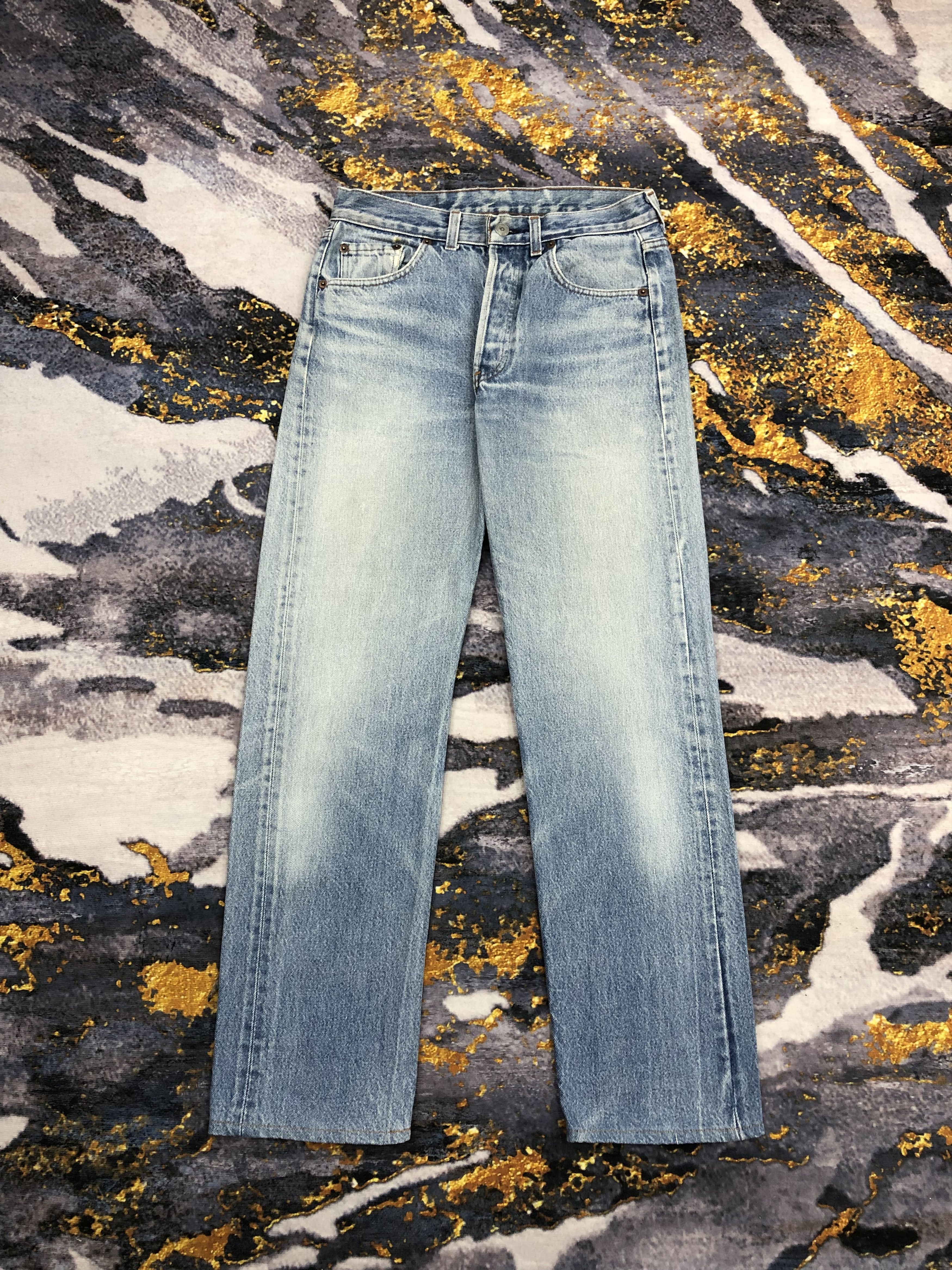 Levi's Vintage 80s Levis 501 Faded Blue Jeans DPP0059 Size US 30 / EU 46 - 1 Thumbnail