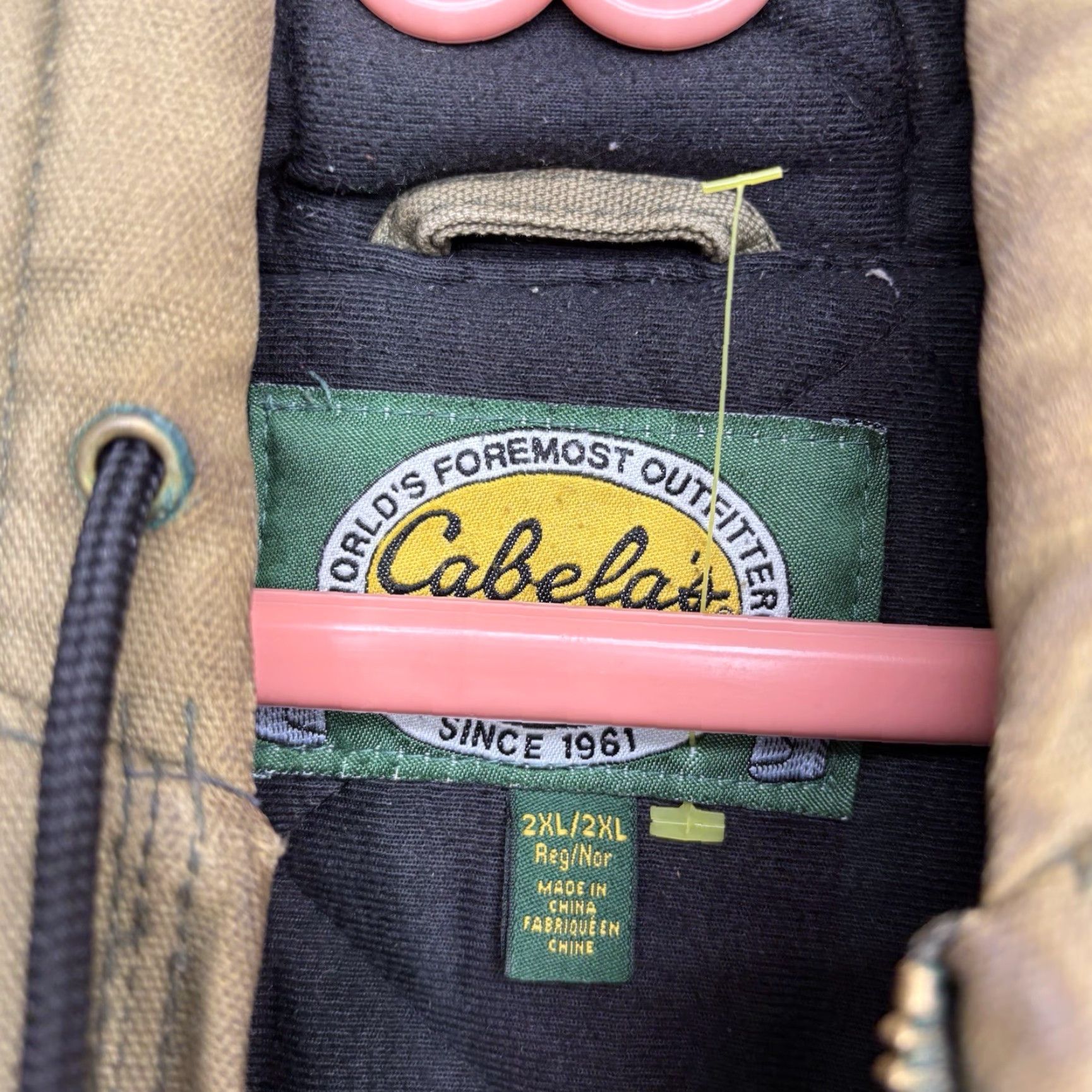 Vintage Cabela's Work Jacket Mens 2XL Canvas Insulated Quilted Lined Bomber Jacket Weathergear Zip Full Zip Hooded Beig e 2XL Mens Size US XXL / EU 58 / 5 - 5 Thumbnail