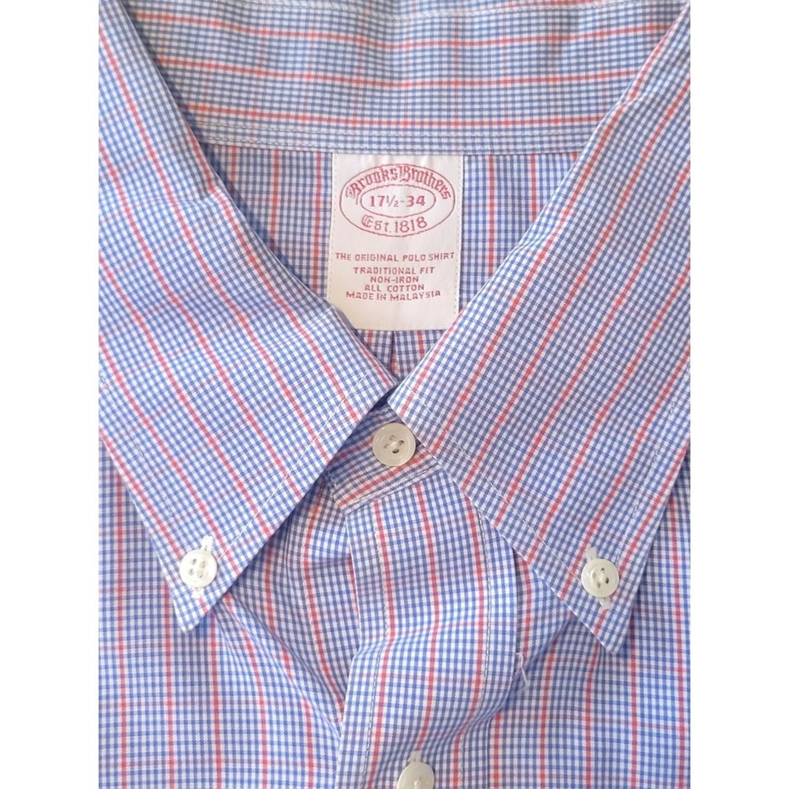 Brooks Brothers Vintage Brooks Brother's Mens Button Down Long Sleeve Shirt‎ Size US XL / EU 56 / 4 - 2 Thumbnail