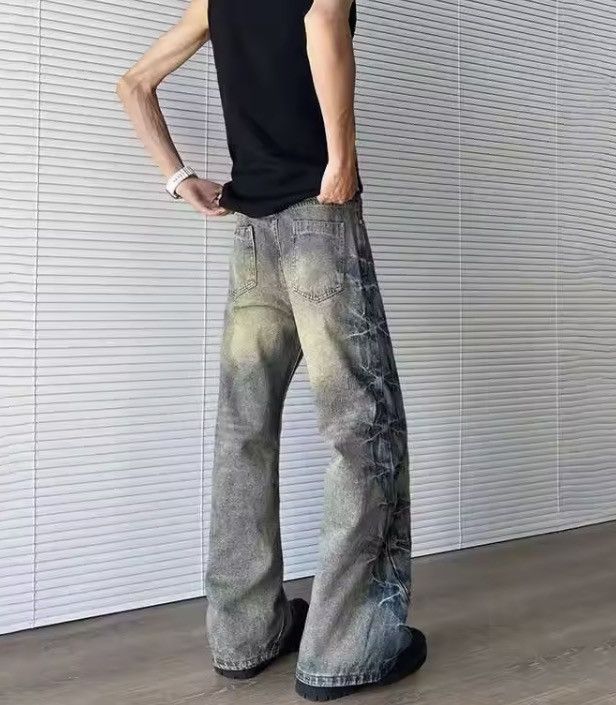 Japanese Brand Side Denim Grunge Pant Size US 32 / EU 48 - 3 Thumbnail