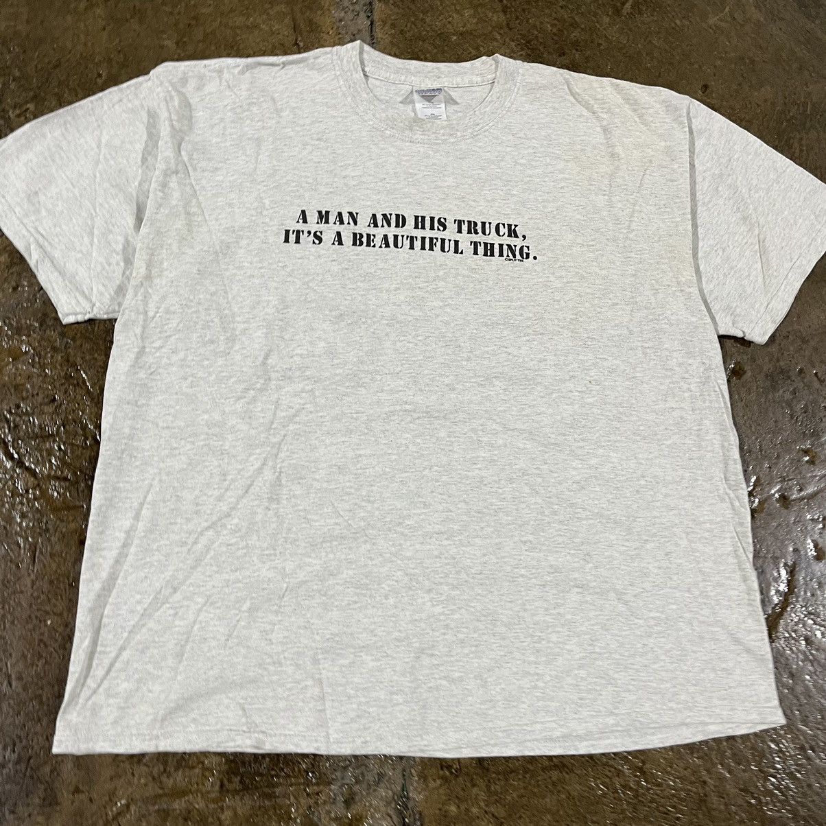 Vintage Vintage Y2K A Man & His Truck Funny Humor Parody Tee Shirt Size US XXL / EU 58 / 5 - 3 Thumbnail