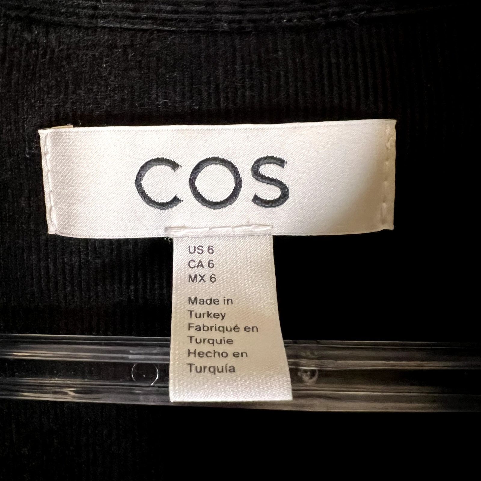 Cos Cos Corduroy Button Down Long Sleeve Shirt Dress in Black Size M / US 6-8 / IT 42-44 - 6 Thumbnail