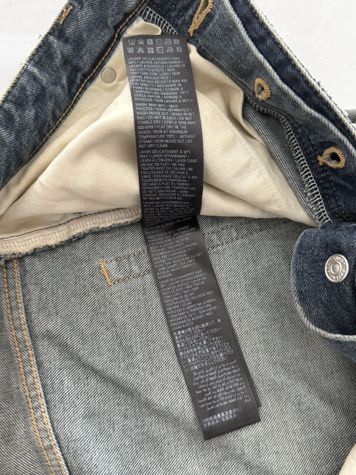 Balenciaga *RARE* Balenciaga SS23 Mud Oil Spilled Denim Baggy Version Size US 30 / EU 46 - 9 Thumbnail