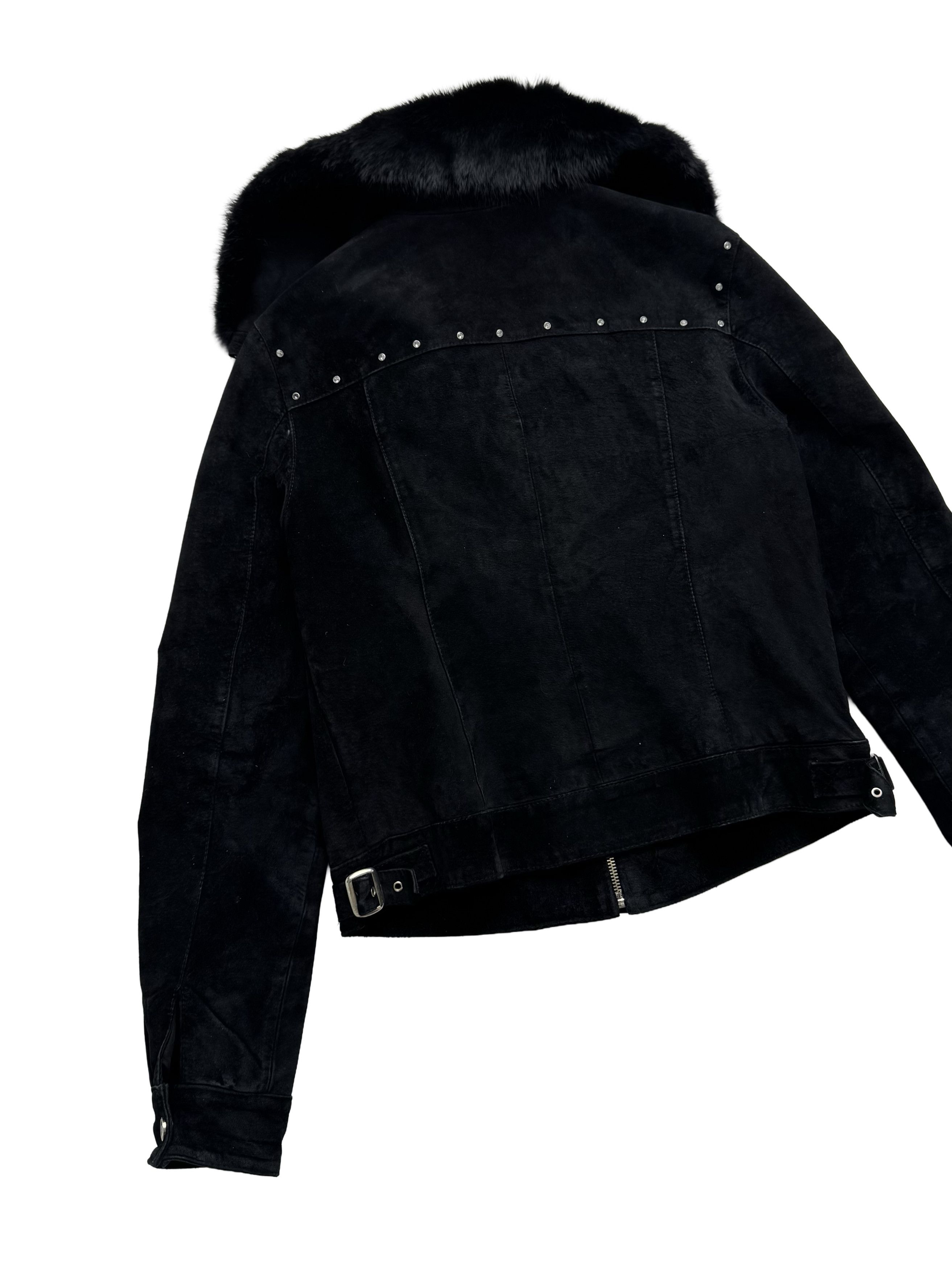 Vintage Vintage Cropped Leather Jacket With Real Fur Details Size M / US 6-8 / IT 42-44 - 14 Thumbnail