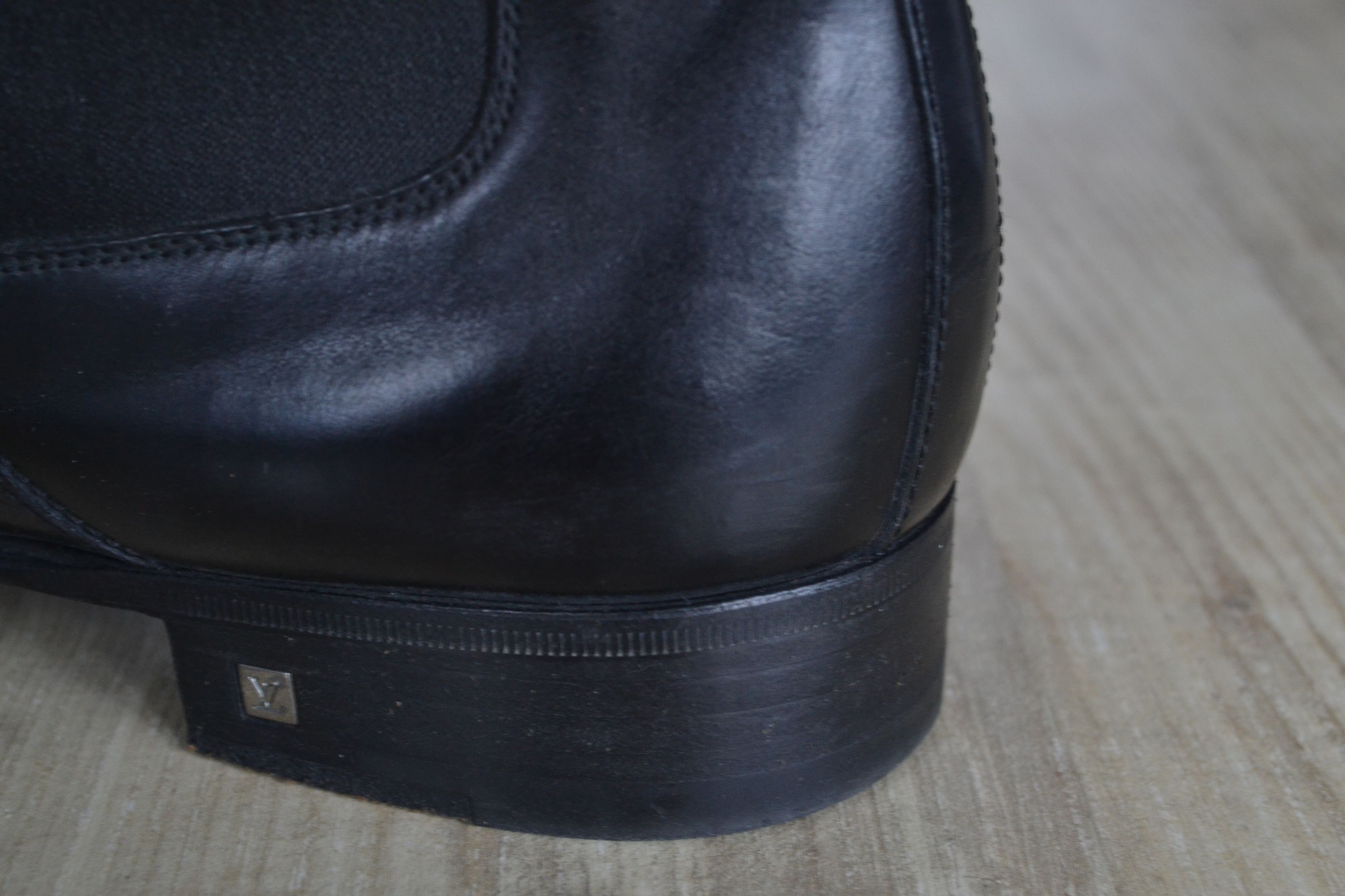 Louis Vuitton LOUIS VUITTON Boots Leather Shoes Ankle Logo LV Black 43 Size US 10 / EU 43 - 11 Thumbnail