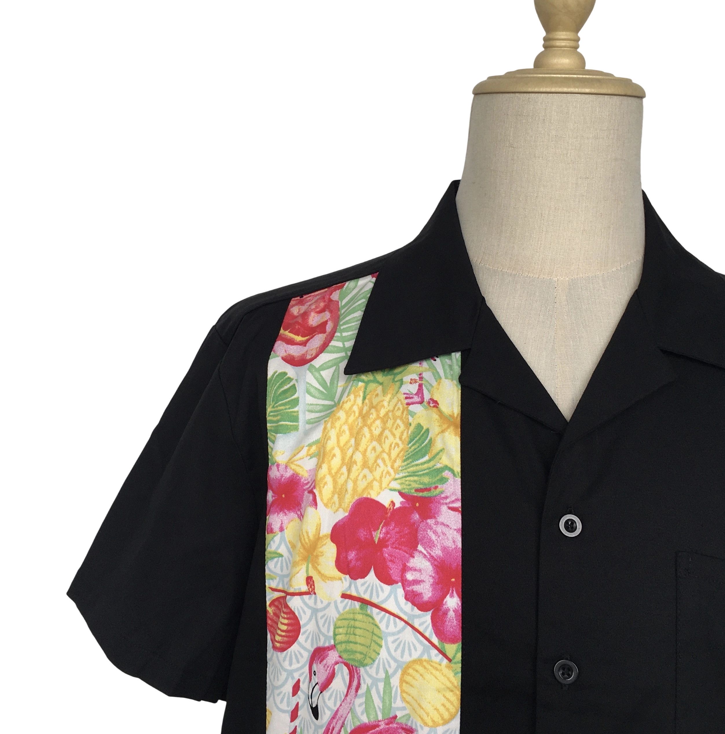 Other Black Casual Bowling Shirts Flamingo Panel Vintage Style Size US XL / EU 56 / 4 - 5 Thumbnail
