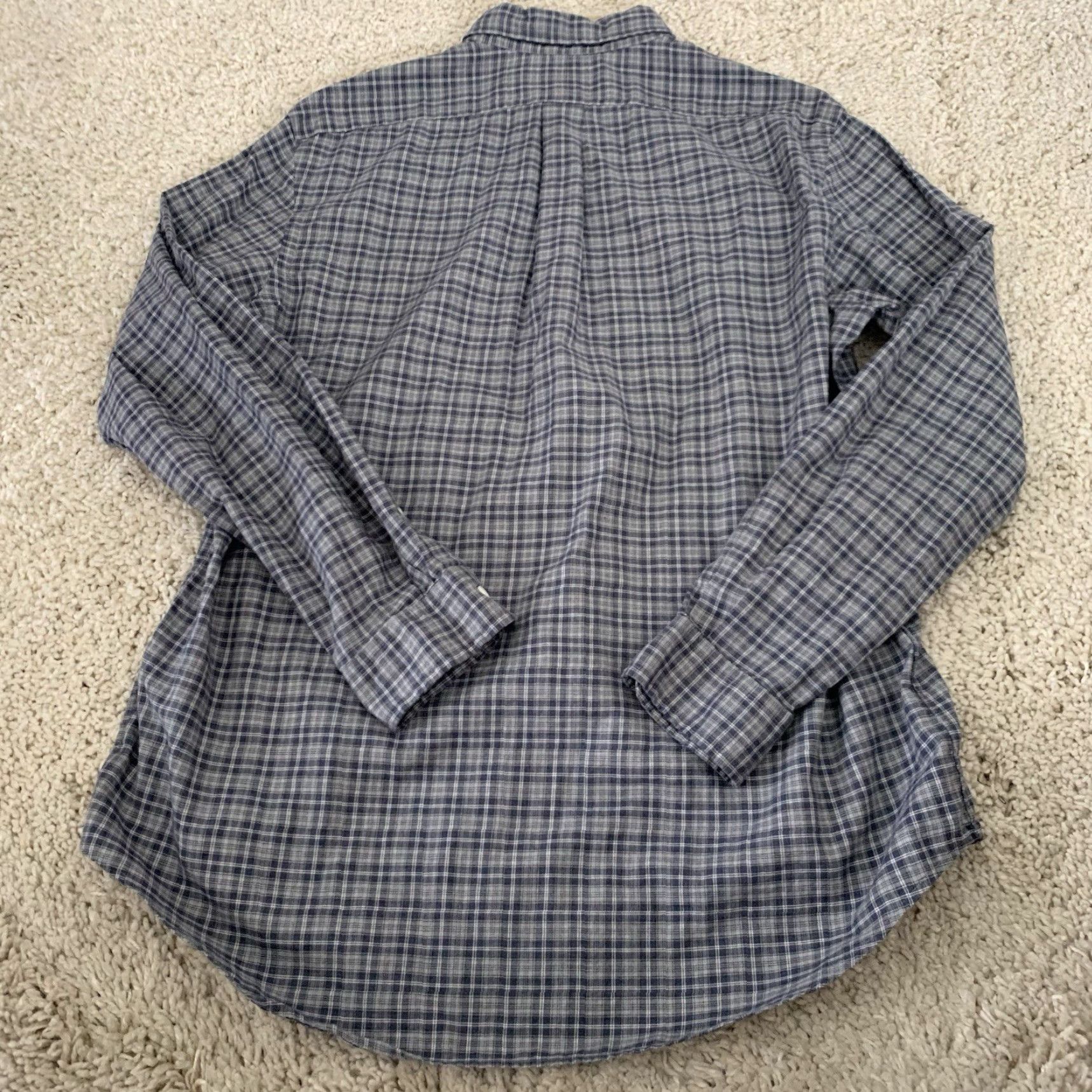 Ralph Lauren Ralph Lauren Shirt Mens Large Gray Plaid Button-Down Woven Light Cotton Embroidered Logo Classic American Mens Shirt Size US L / EU 52-54 / 3 - 5 Thumbnail