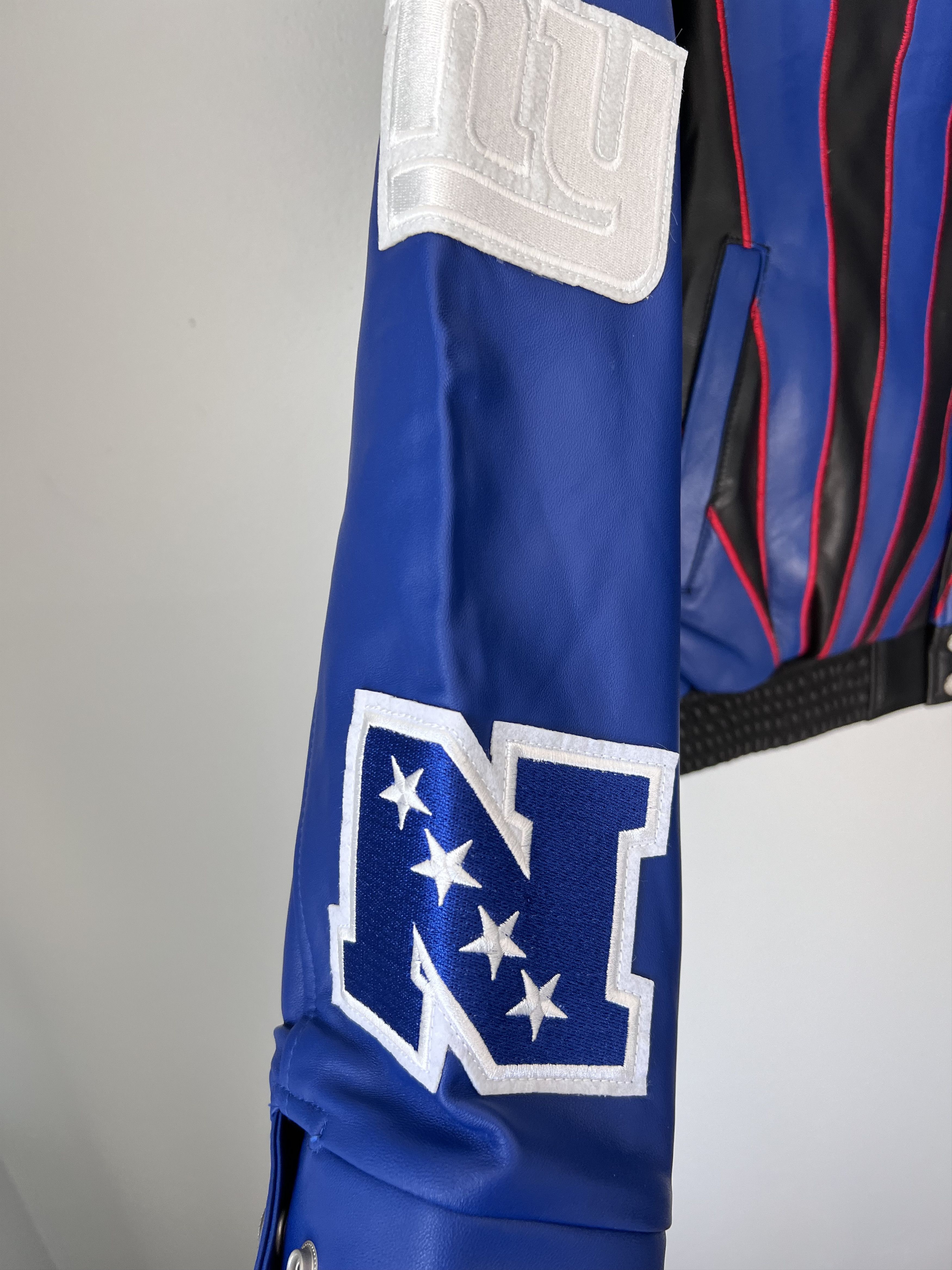 Jeff Hamilton Kith Jeff Hamilton New York Giants Leather Varsity Jacket Size US XL / EU 56 / 4 - 7 Thumbnail