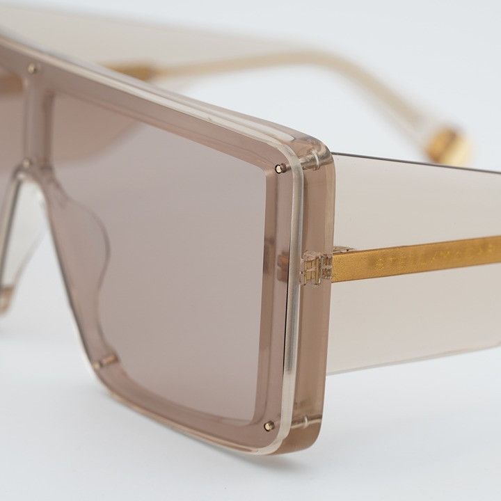 Stella McCartney Stella McCartney SC40083I 45E Sunglasses Shiny Brown Shield Size ONE SIZE - 9 Thumbnail