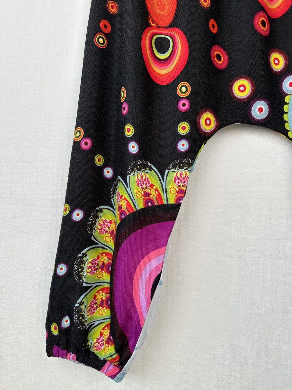 Desigual DESIGUAL Japanese Harem Drop Crotch Multicolor Pants Size 28" / US 6 / IT 42 - 5 Thumbnail