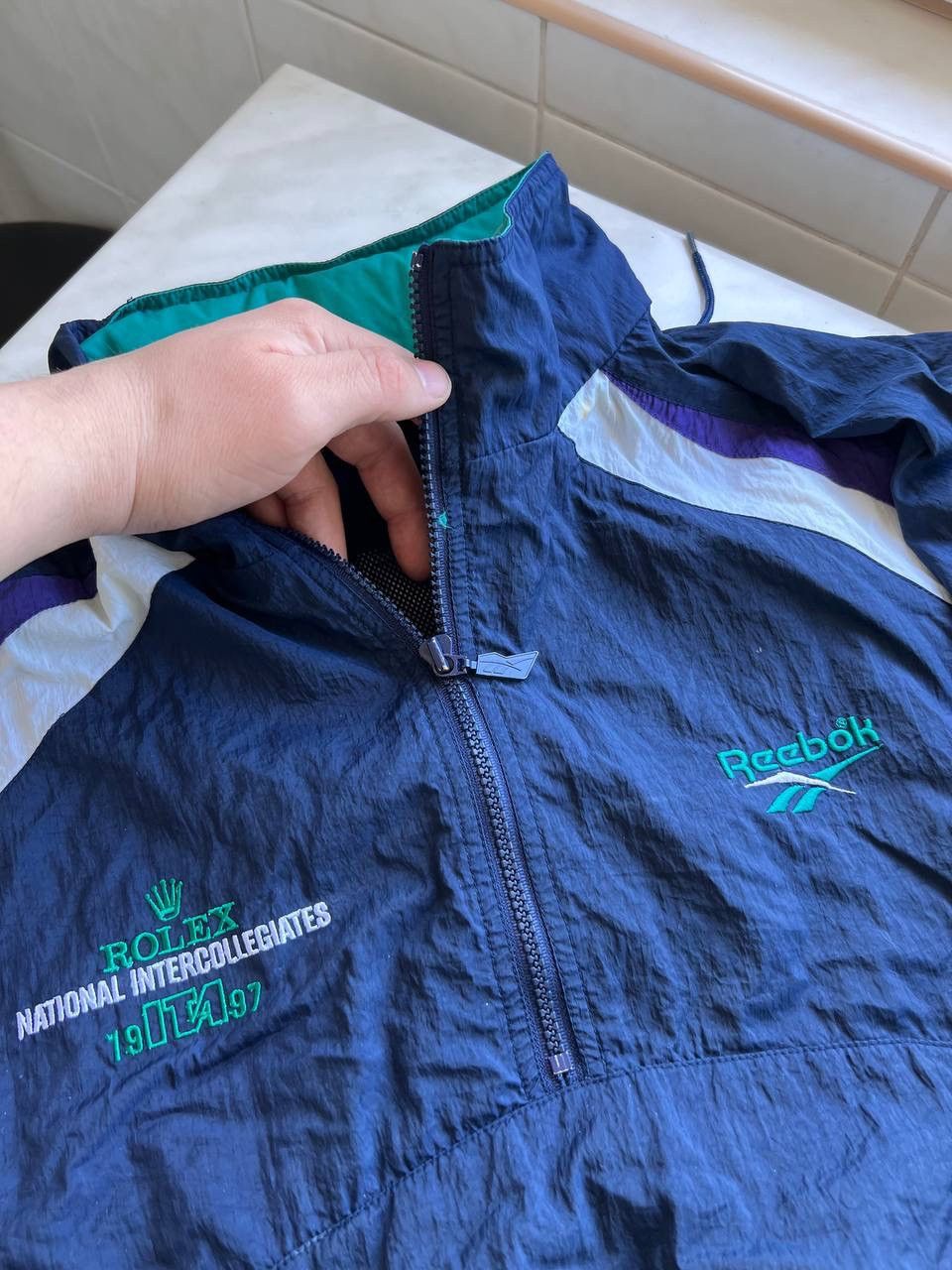 Reebok 90’s Rolex Reebok Vintage Jacket Anorak windbreaker ITA Size US L / EU 52-54 / 3 - 9 Thumbnail