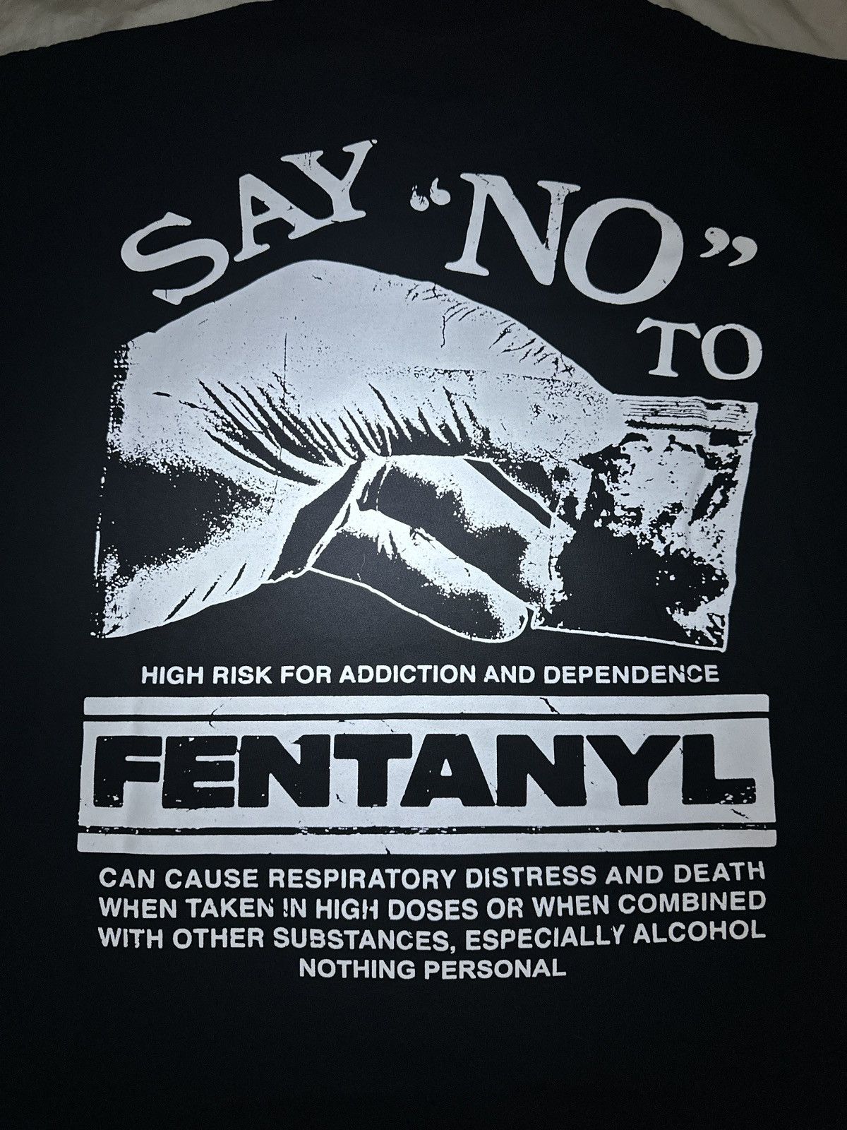 Vintage Brand New Nothing Personal "Say No To Fentanyl" Hoodie XL Size US XL / EU 56 / 4 - 4 Thumbnail