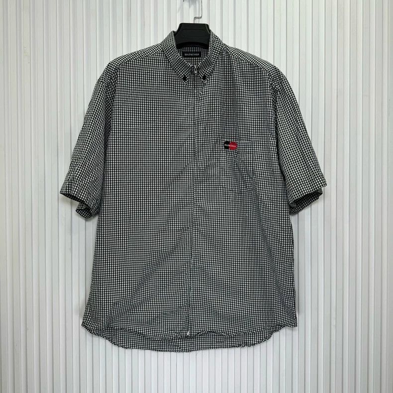 Balenciaga size 37 MasterCard zipper short sleeve shirt