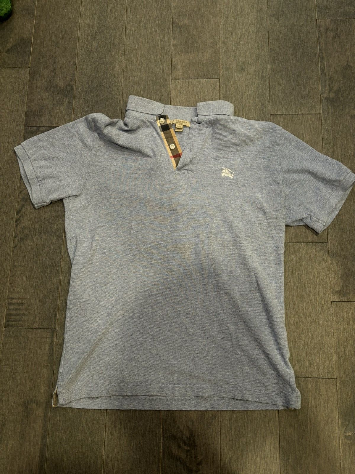 image of Burberry Polo Shirt Small in Blue, Men's