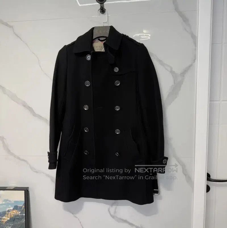 Burberry Burberry Black Wool Long Coat for Men. Size US M / EU 48-50 / 2 - 1 Thumbnail