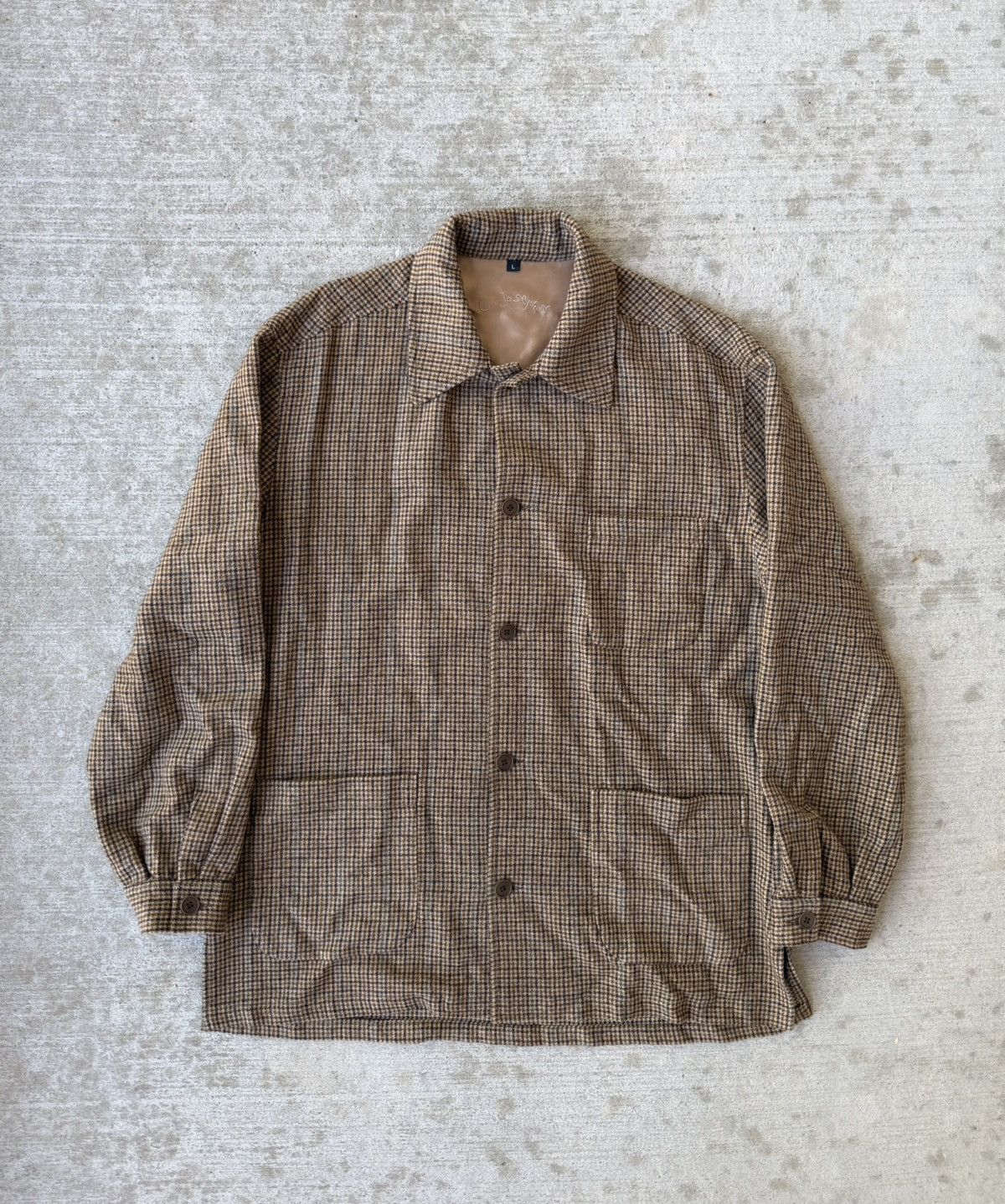 Joseph C Joseph NYC Wool Herringbone Overshirt Chore Made in USA Size US L / EU 52-54 / 3 - 1 Thumbnail
