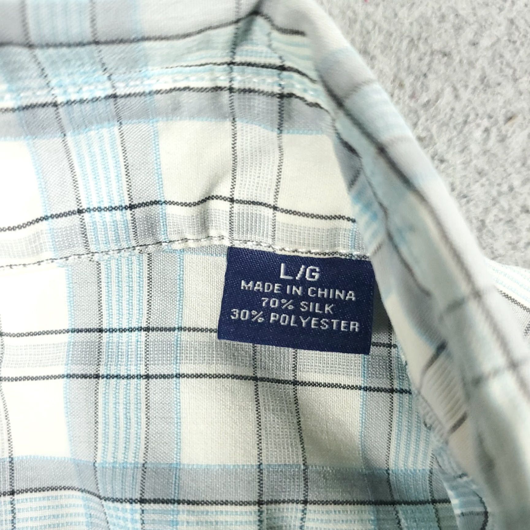 Tommy Bahama Tommy Bahama Shirt Mens Large Blue Plaid Silk Cotton Button Up Short Sleeve S... Size US L / EU 52-54 / 3 - 7 Thumbnail
