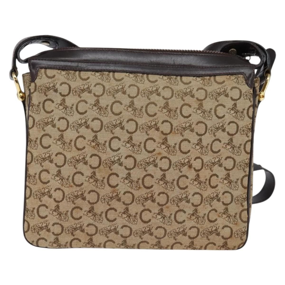 Celine CELINE C Sulky Shoulder Bag Canvas Brown Gold Size ONE SIZE - 3 Thumbnail