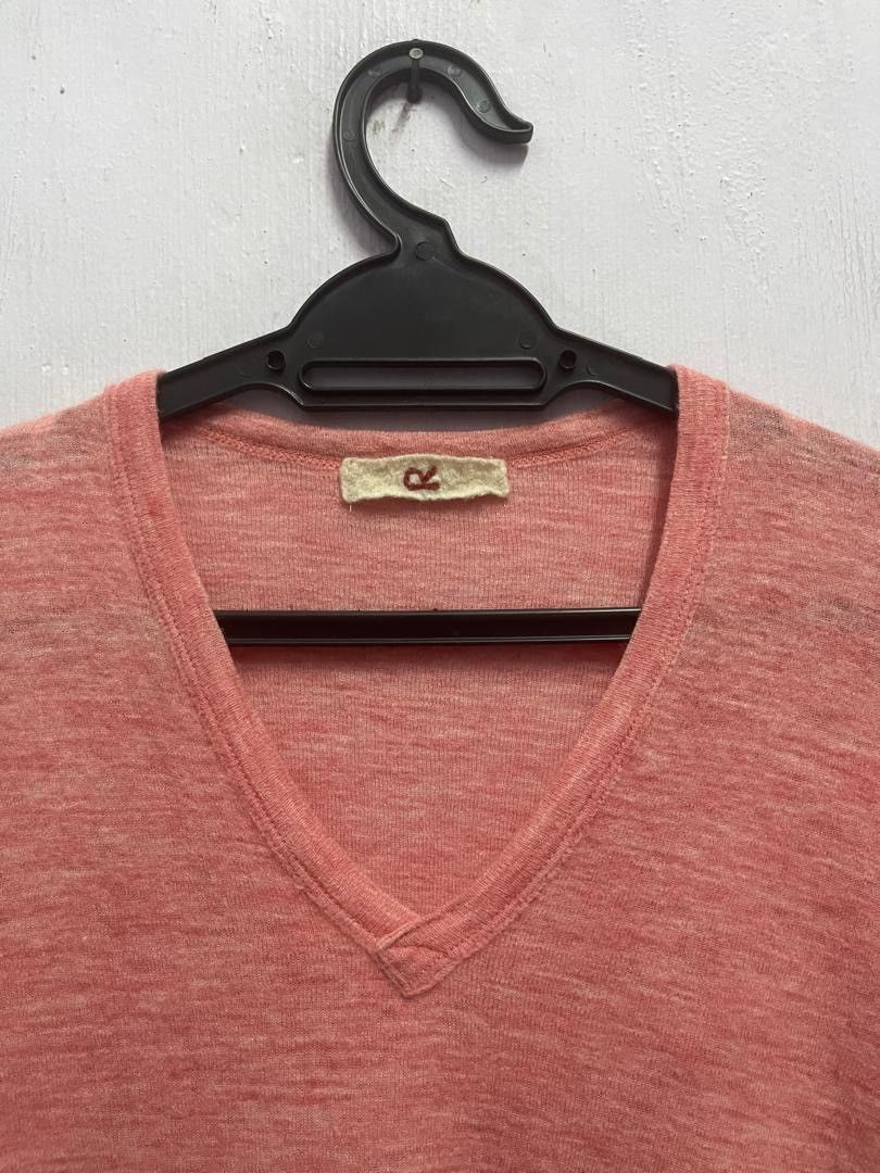 45rpm Vintage R 45rpm V Neck Wool Knit Sweater, Size 3, Pink Size S / US 4 / IT 40 - 5 Thumbnail
