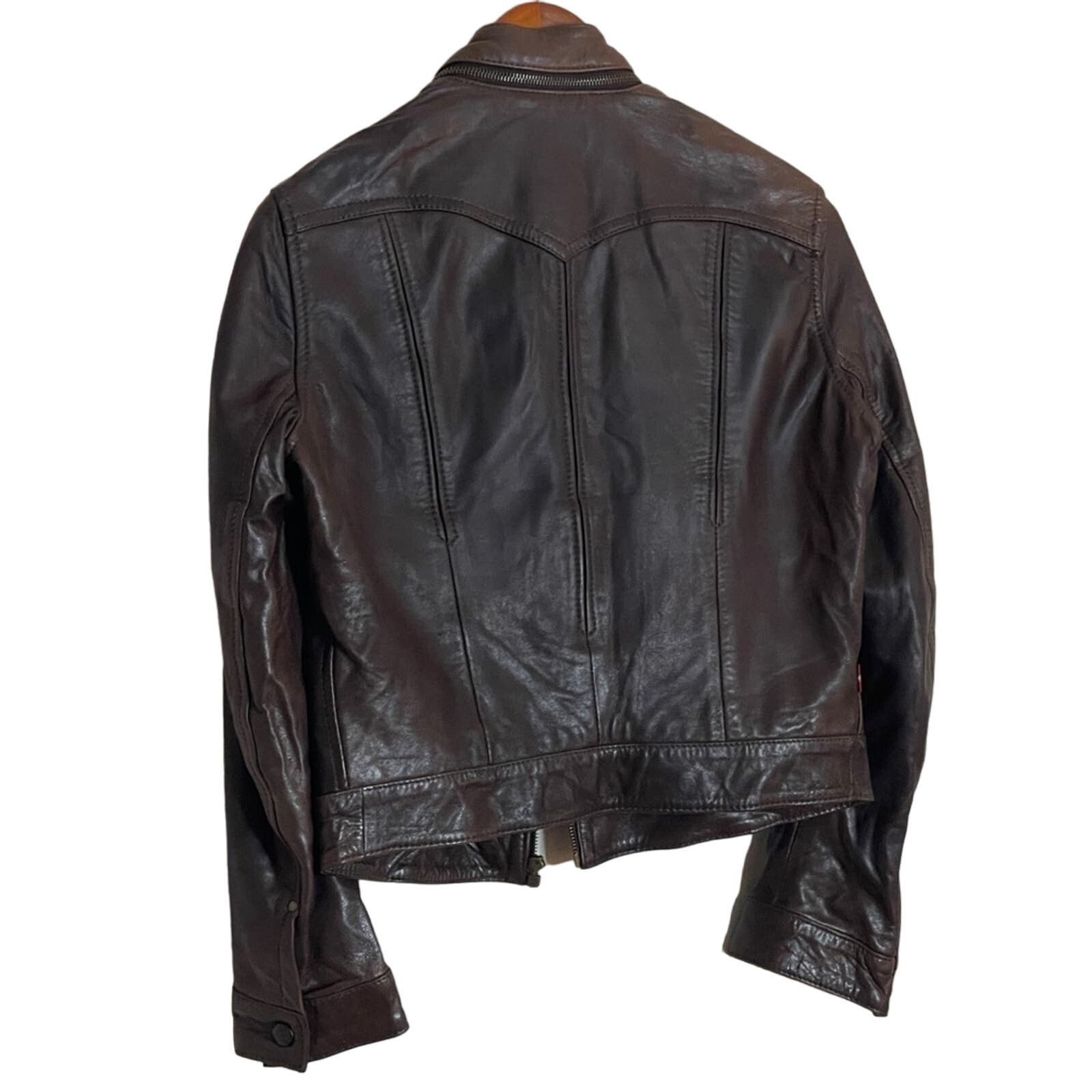 Levi's Levi’s Moto Sheepskin Leather Biker Jacket Size L Size L / US 10 / IT 46 - 8 Thumbnail