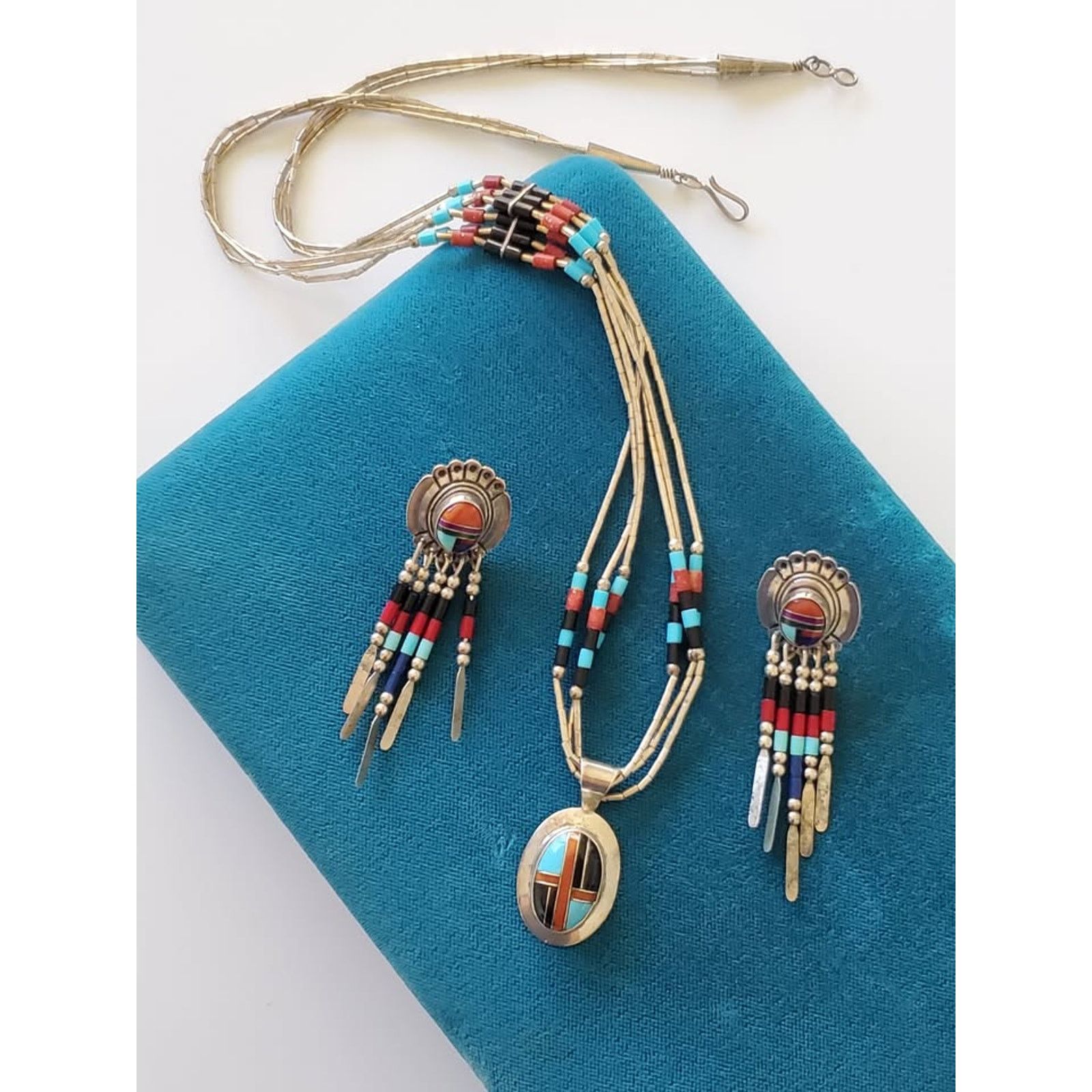 Other Q. T. Quoc Turquoise Inc Signed Southwestern Jewelry Set Size ONE SIZE - 1 Thumbnail
