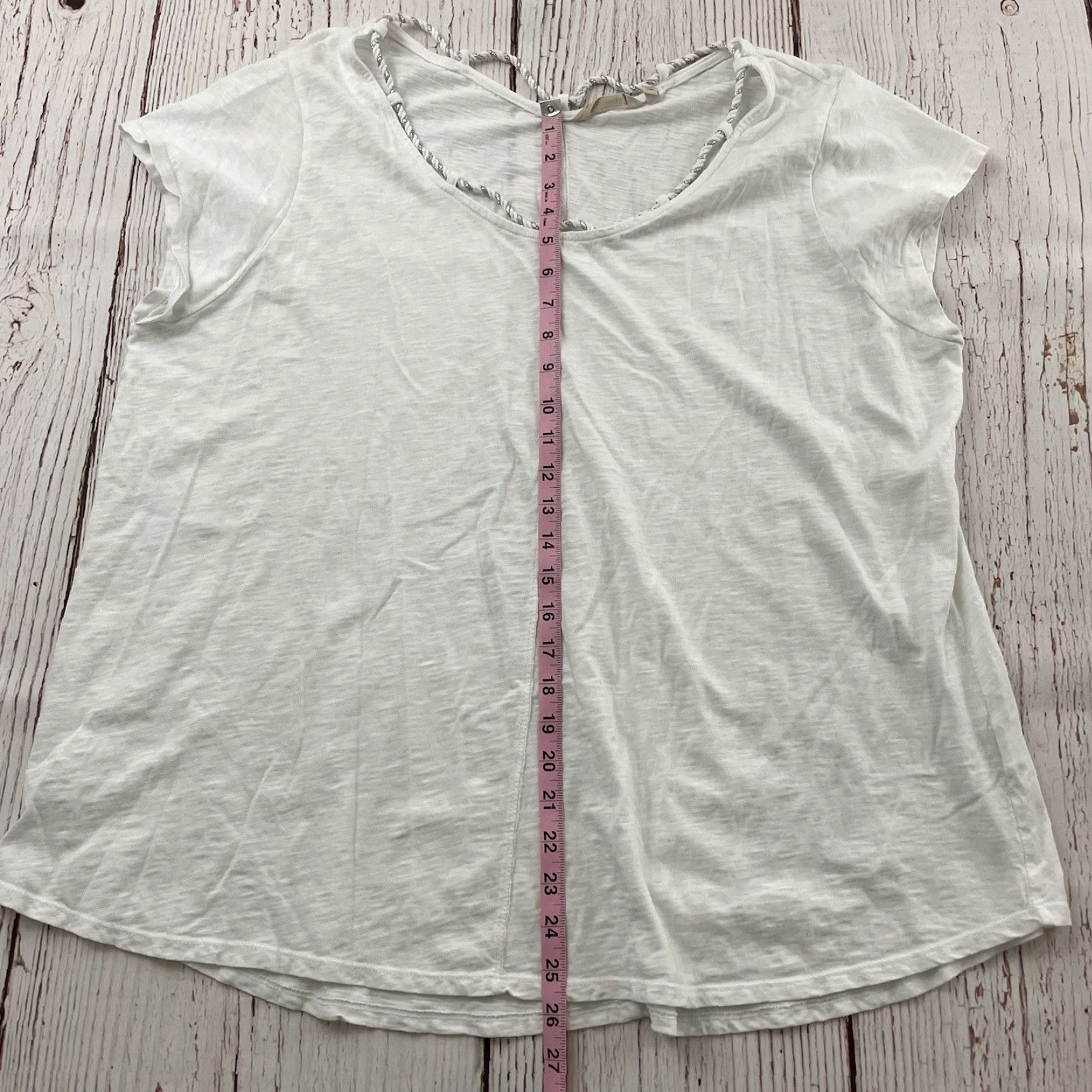 Soft Surroundings Soft Surroundings White Short Sleeve T Shirt Women's 2X Plus Size Shirt Women White 2X Size XXL / US 16-18 / IT 52-54 - 5 Thumbnail