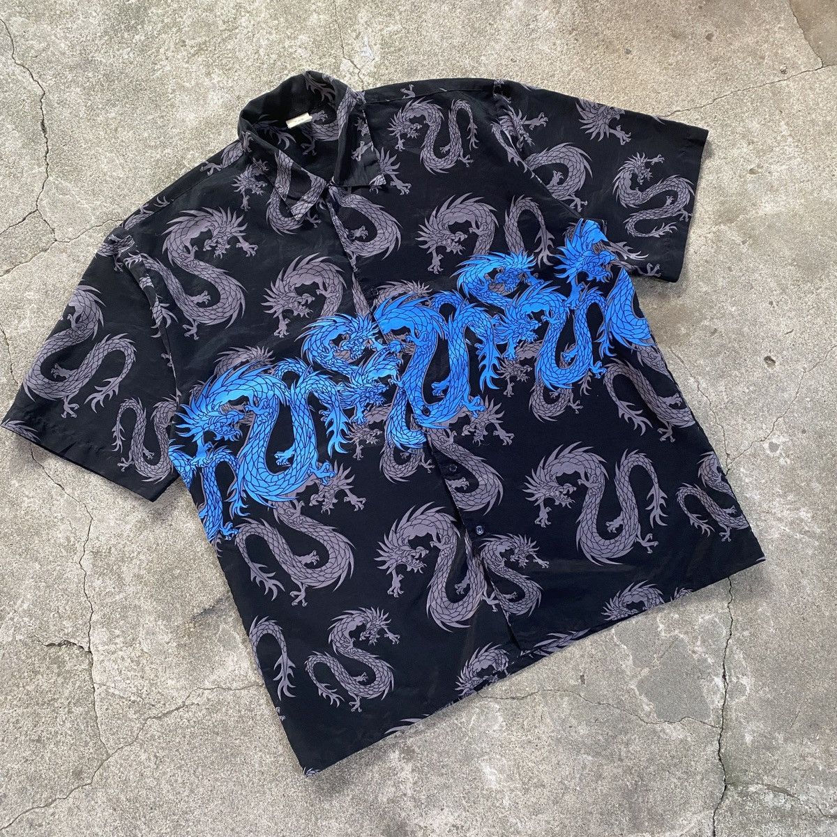 Vintage Vtg aop dragon polo button down Size US L / EU 52-54 / 3 - 2 Thumbnail