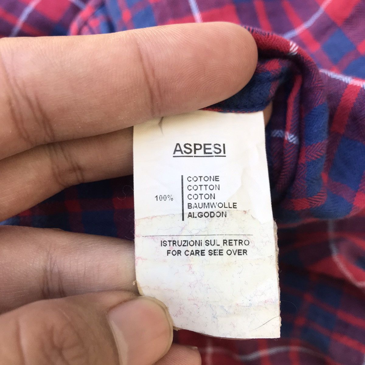 Aspesi × Flannel × Vintage Vintage aspesi alberto Aspesi Italy flannel Madrass Shirt Size US S / EU 44-46 / 1 - 11 Thumbnail