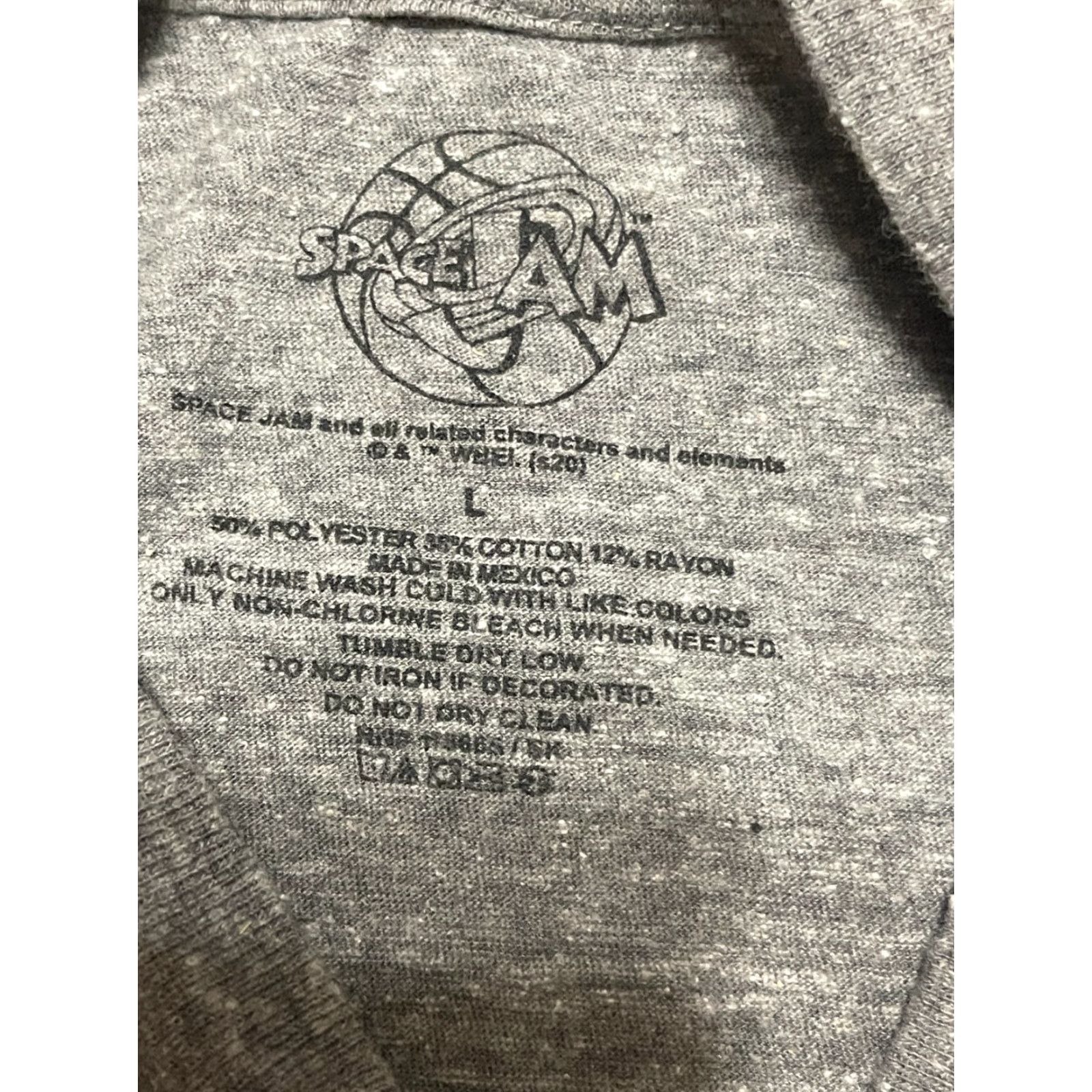 Vintage Space Jam Shirt Men Large Gray Looney Tunes Characters Crew Neck T-Shirt Cotton Logo All Seasons Vintage No Size US L / EU 52-54 / 3 - 6 Thumbnail
