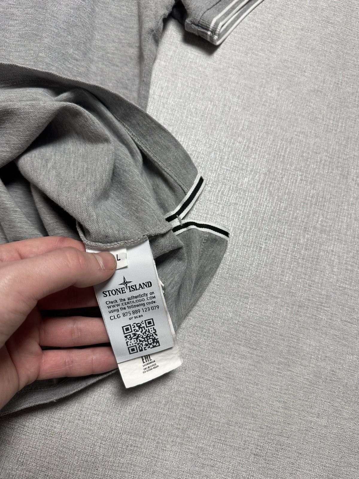 Luxury × Massimo Osti × Stone Island Stone Island Luxury Patch Program Polo shirt Gray Size US L / EU 52-54 / 3 - 15 Thumbnail