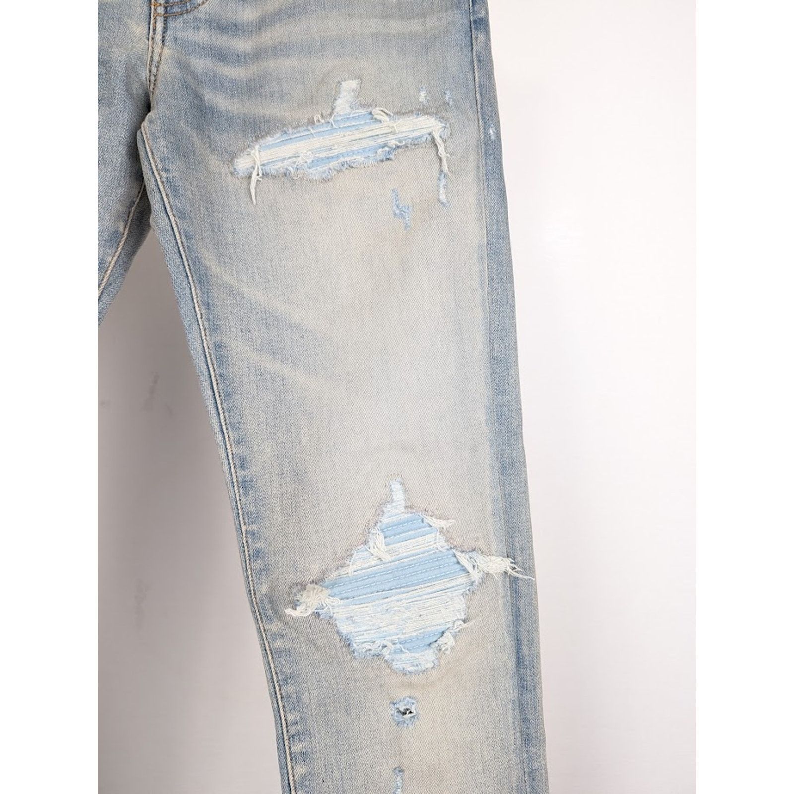 Amiri o1rshd1 MX1 Suede Jeans in Antique Indigo Size US 31 - 6 Thumbnail