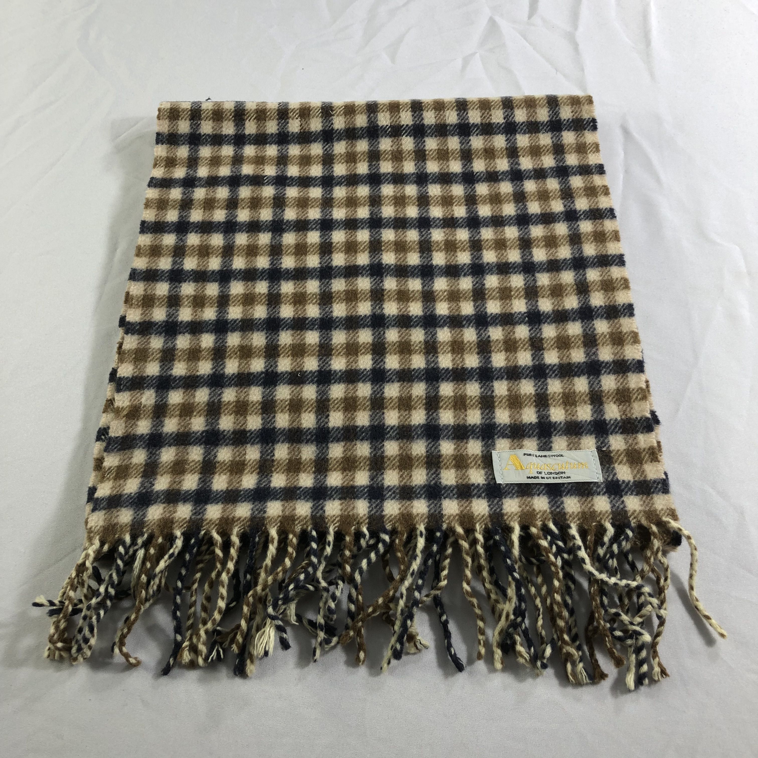Aquascutum Aquascutum Gingham Wool Scarf Muffler Neckwear V2246 Size ONE SIZE - 2 Thumbnail