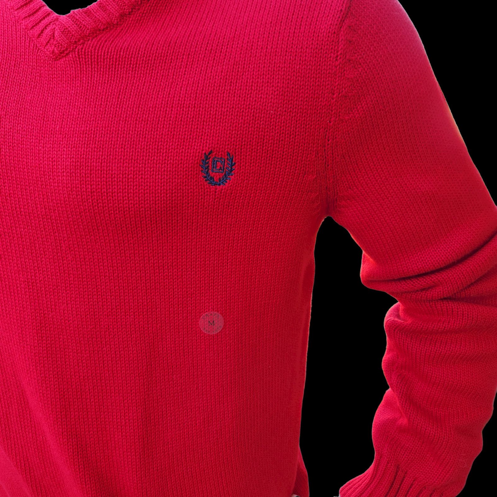 Chaps Men's Chaps V-Neck Cotton Sweater (63443) Red - Tag Size M Size US M / EU 48-50 / 2 - 2 Thumbnail