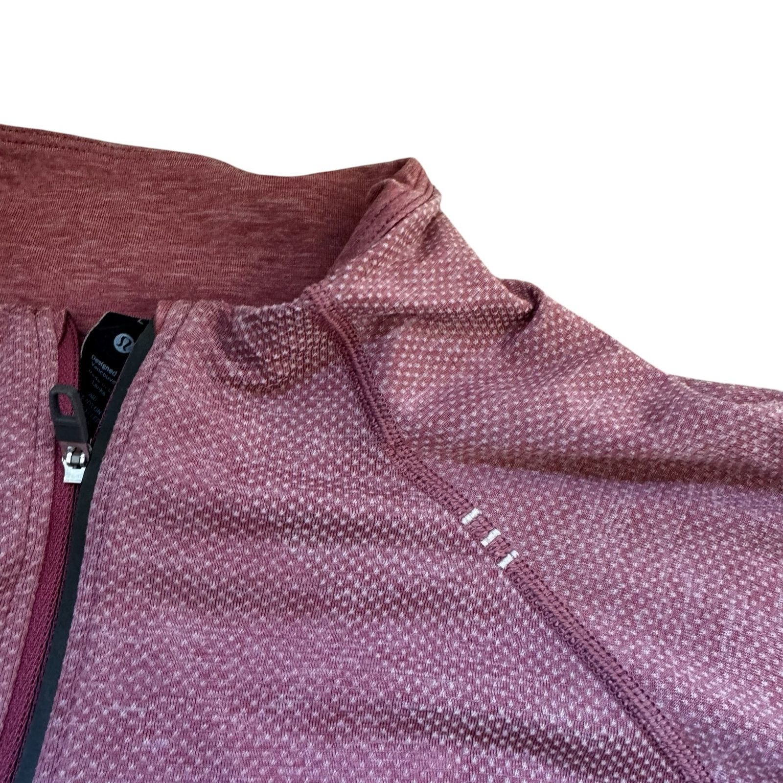 Lululemon Lululemon Surge Warm 1/2 Zip M3AN8S Heathered Orange/ Pink Size US L / EU 52-54 / 3 - 3 Thumbnail