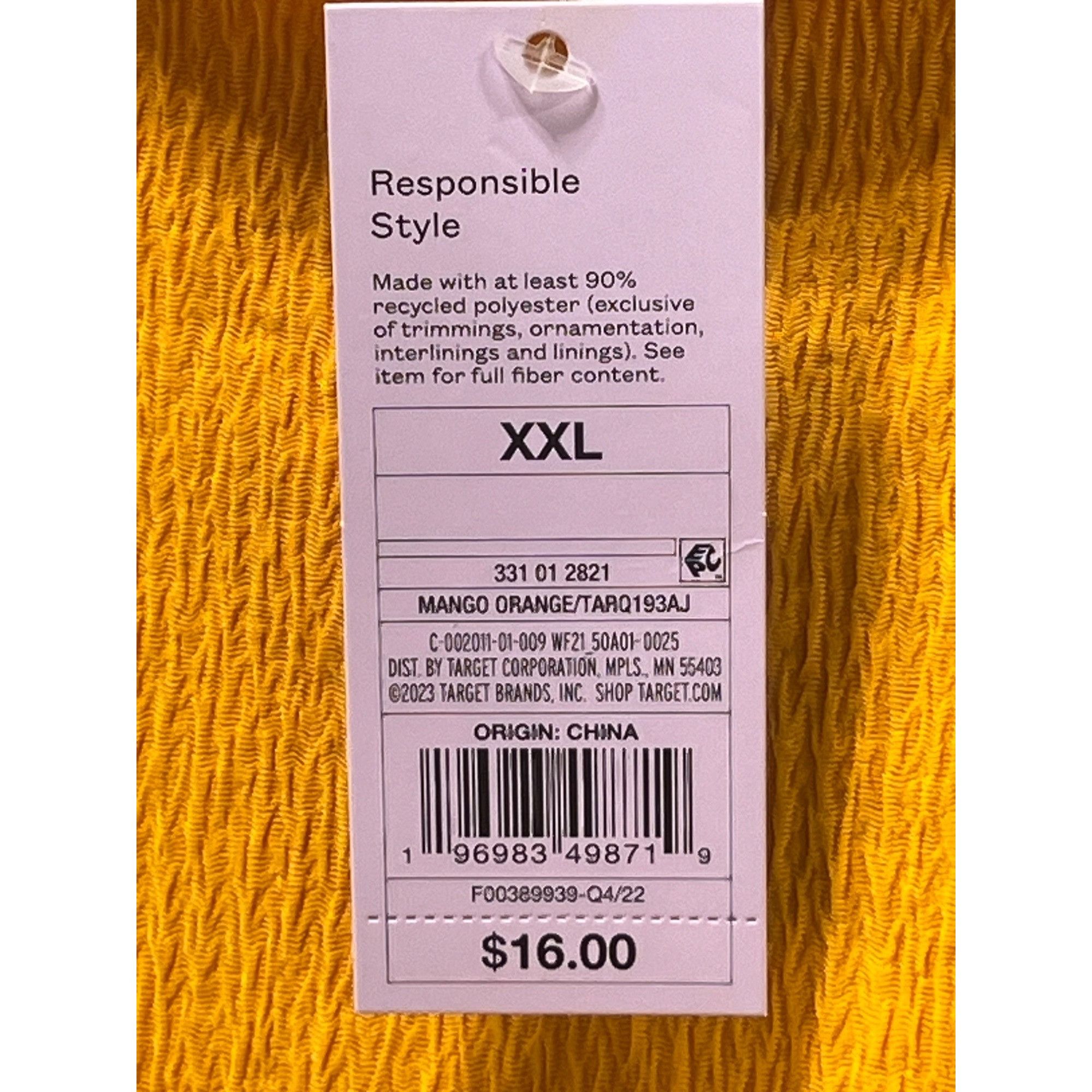 Other Wild Fable - Women's Open Back Bodysuit - Orange - XXL Size ONE SIZE - 10 Thumbnail