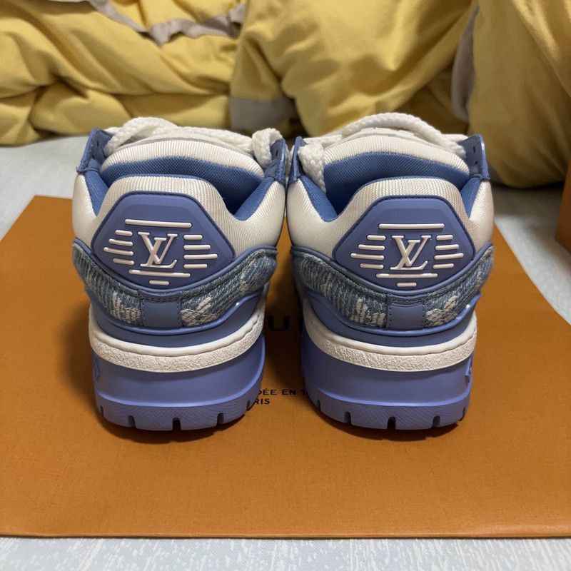 Louis Vuitton Louis Vuitton Trainer Maxi Low-Top Sneakers in Blue -2508 Size US 5.5 / EU 38 - 3 Thumbnail