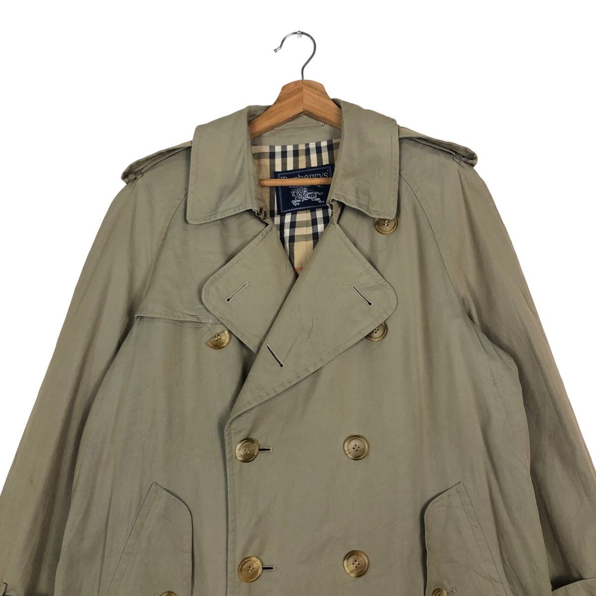 Burberry 🔥Vintage Long Jacket Burberrys Nova Check Blanket Bondage Size US M / EU 48-50 / 2 - 3 Thumbnail