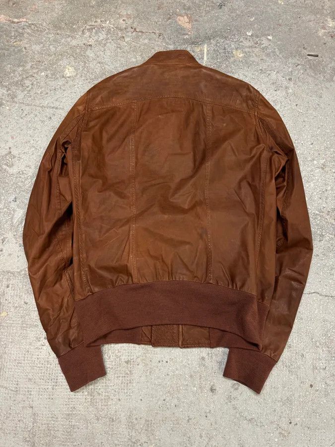 Rick Owens FW2008 Rick Owens Bordeaux Asymmetrical Leather Jacket Size US L / EU 52-54 / 3 - 5 Thumbnail