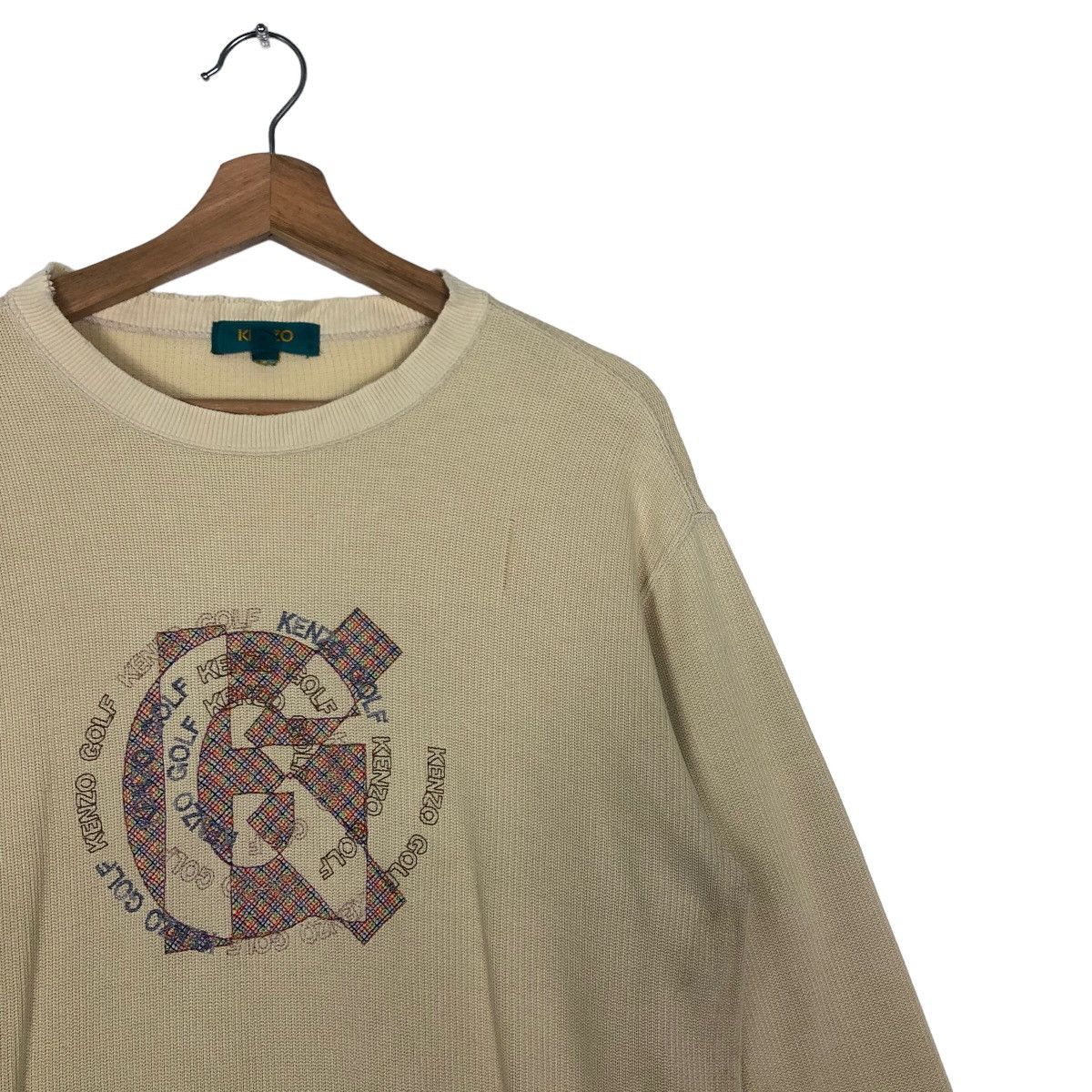 Japanese Brand 🔥90’s Vintage Distressed Sweatshirt Kenzo Embroidery Logo Size US M / EU 48-50 / 2 - 5 Thumbnail