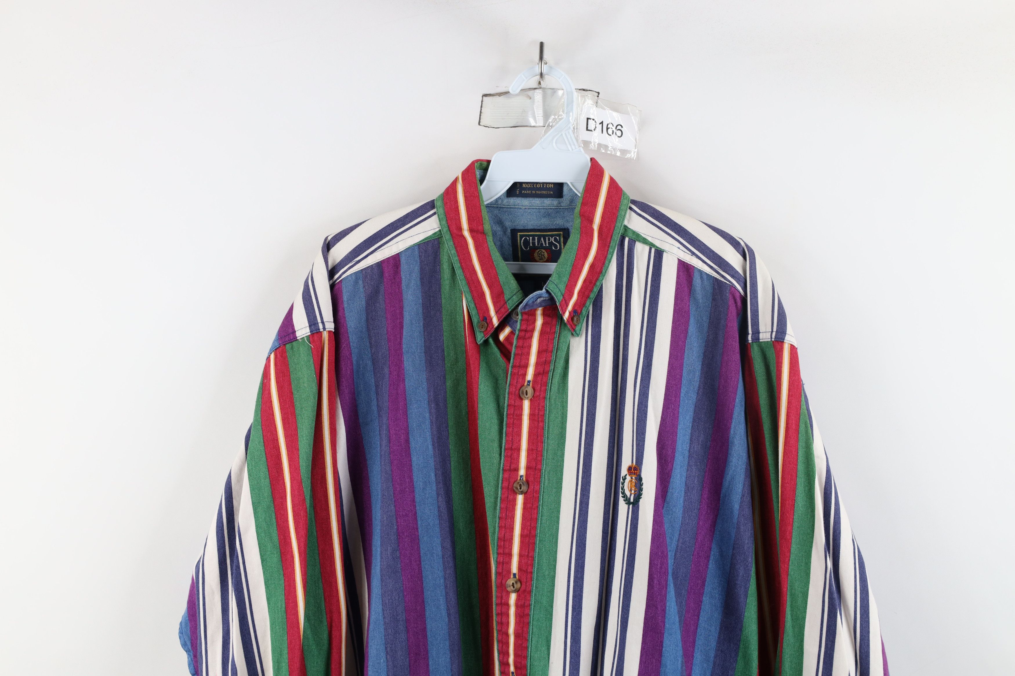 Polo Ralph Lauren Vtg 90s Chaps Ralph Lauren Crest Denim Button Down Shirt Size US L / EU 52-54 / 3 - 2 Thumbnail
