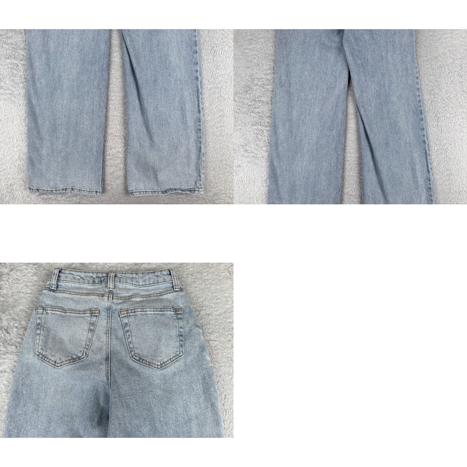 Vintage Tinseltown Jeans Juniors 1 Blue Denim Wide Leg 90s Look Butterfly High Rise 23x30 Women Jeans Mens Womens Size 25" / US 0 / IT 36 - 10 Thumbnail