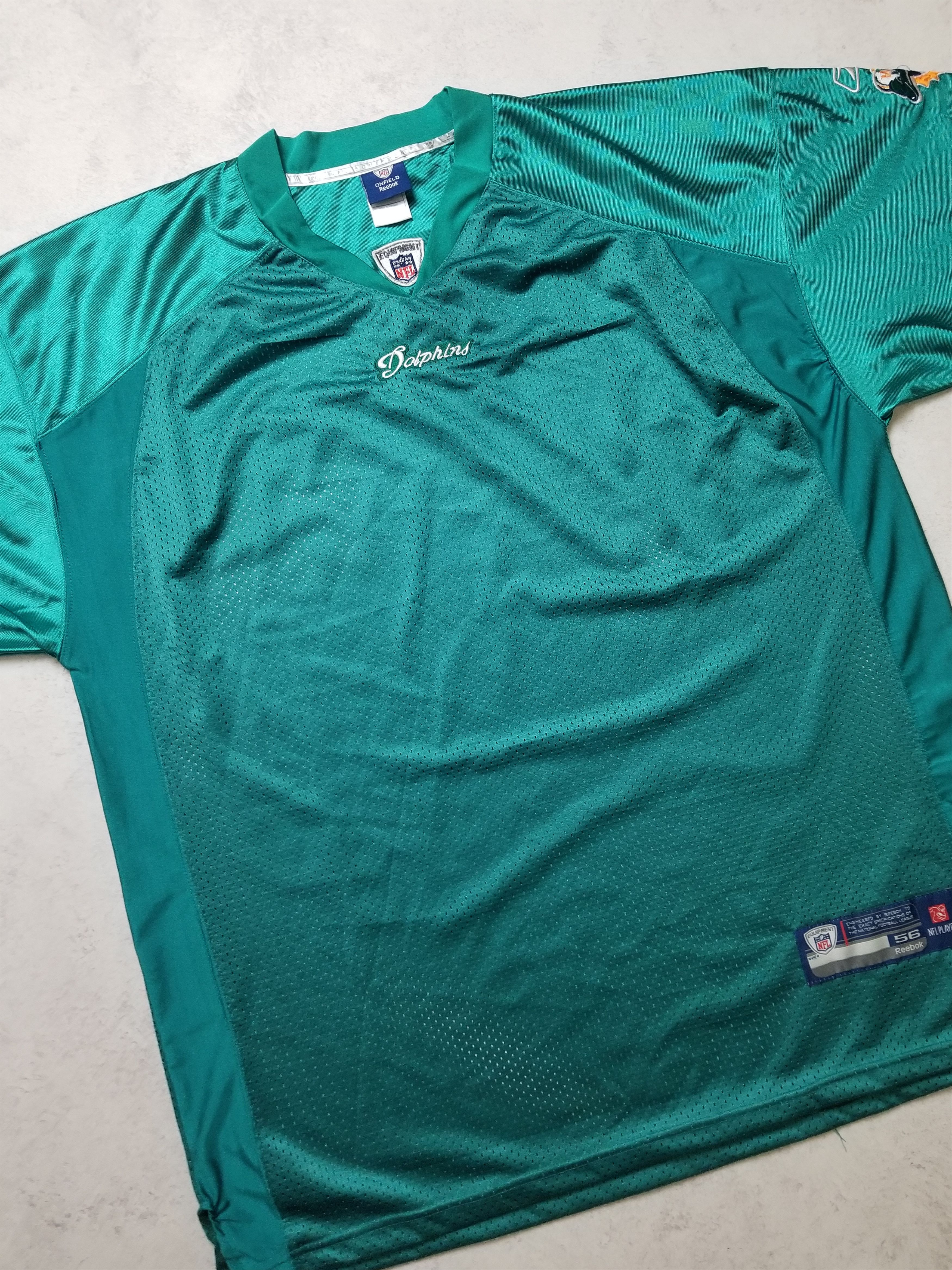 Reebok Miami Dolphins Jersey Blank Fins Teal Sewn Men's Size 56 Size US XL / EU 56 / 4 - 9 Thumbnail