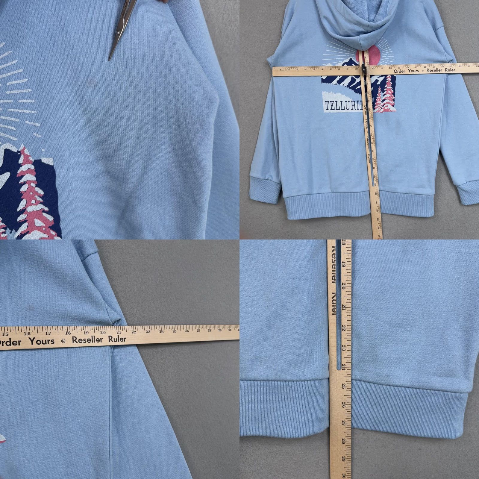 Vintage Gear For Sports Telluride Hoodie S Blue Full Zip Graphic Fleece Ski Snowboard Winter Mens Small Size US S / EU 44-46 / 1 - 8 Thumbnail
