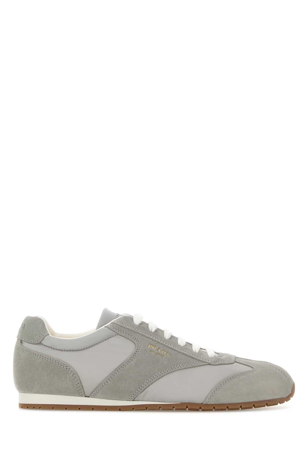 Prada Grey Suede And Fabric Sneakers Size US 9 / EU 42 - 1 Thumbnail